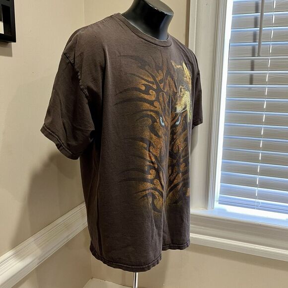 VTG Discovery Channel Crocodile Hunter Animal Planet Wolf Shirt Sun Faded - Picture 4 of 13